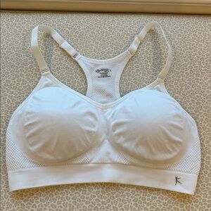 Danskin Now White Bra Racerback Peephole Sports Bra size XL
